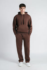 PANTALONE JOGGER FONDO LARGO MARRONE